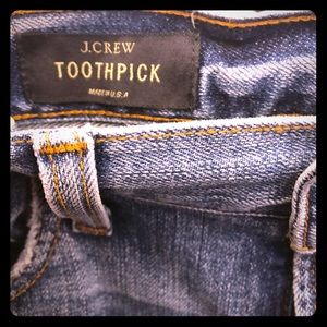 JCrew toothpick jeans. Size 30. Ankle length.
